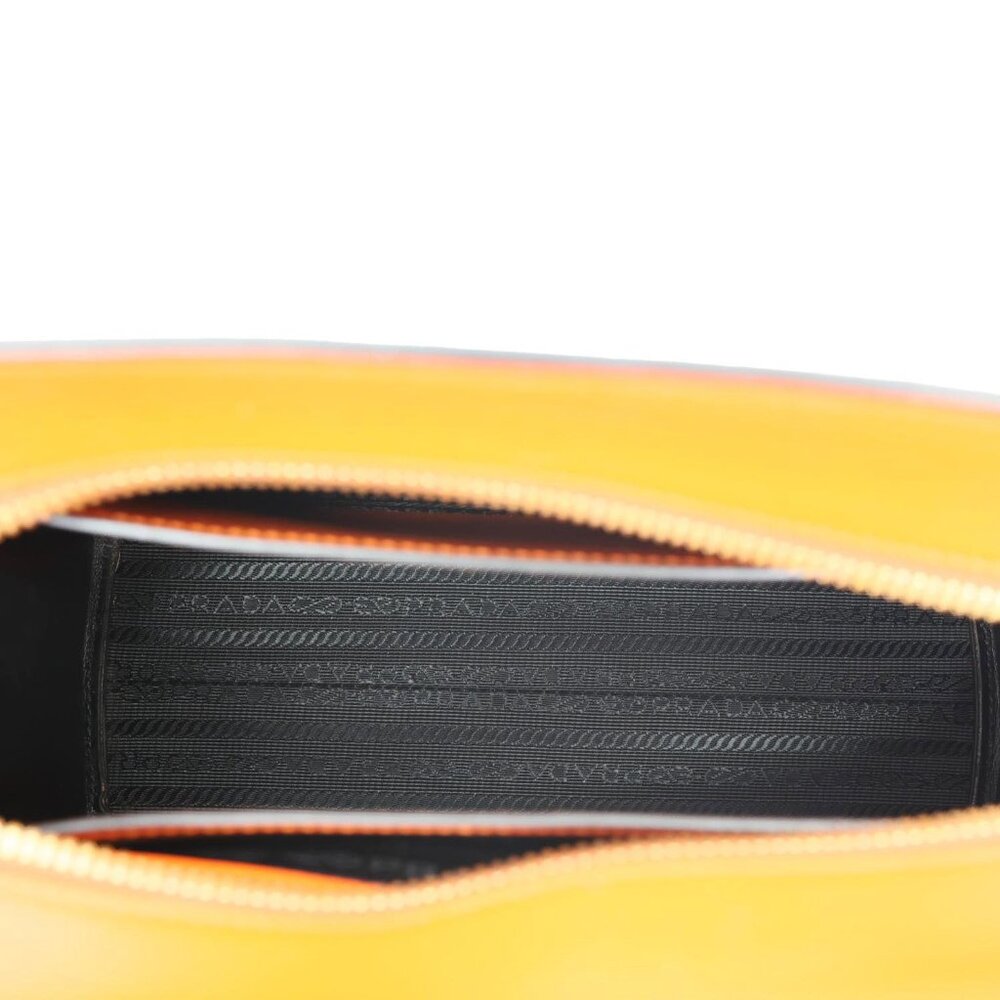 Prada  Esplanade Saffiano Vernice Leather Crossbody Bag Orange - Picture 13 of 15